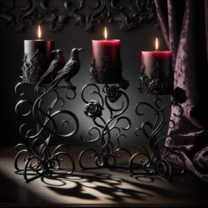 Eclipse of the Heart: A Gothic Candle Holders Set
