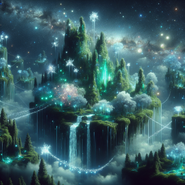 Celestial Haven: The Floating Garden of Stars
