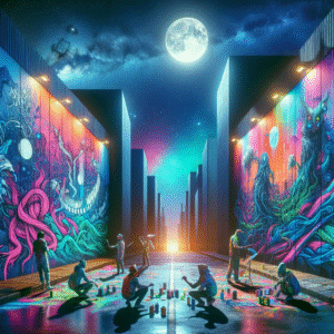 Urban Dreamscape: Neon Shadows