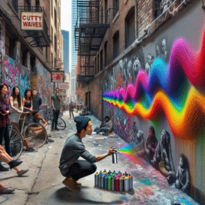 Urban Echoes: Soundwave Spray Can