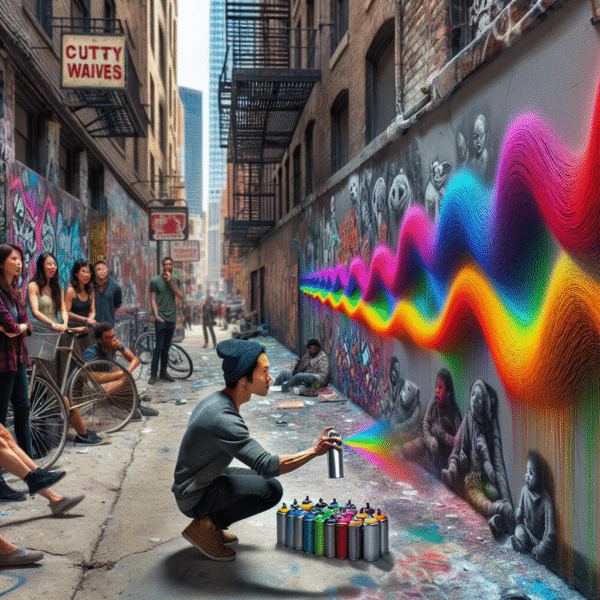 Urban Echoes: Soundwave Spray Can