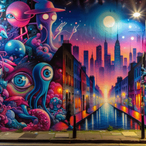 Urban Dreamscapes: Neon Nightfall