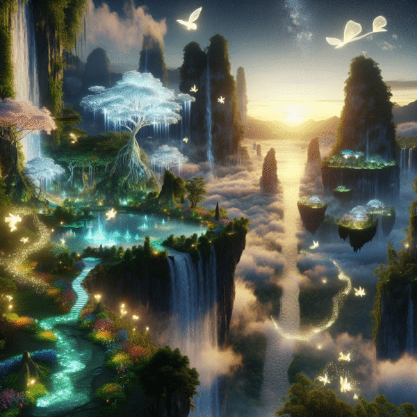 Celestial Canopy: The Floating Gardens of Zephyr