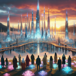 Celestial Spire: The Floating City of Luminara