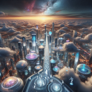 Celestial Haven: The Floating City of Stars