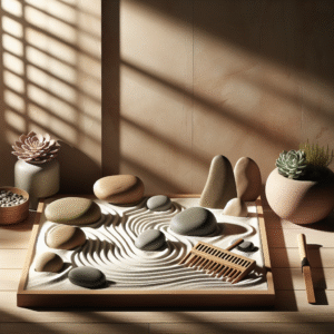 Zen Stone Garden Display