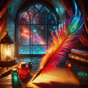 Celestial Phoenix Feather Quill