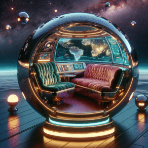 Lunar Lounge: A Retro Futurist Escape Pod