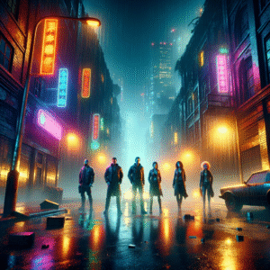 Neon Shadows: A City in Decay