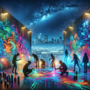 Urban Dreamscapes: The Neon Street Canvas