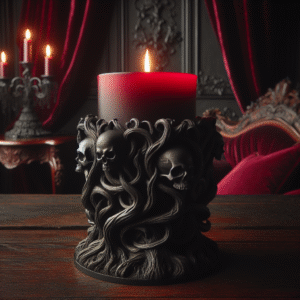 Eclipse of the Soul: A Gothic Candle Holder