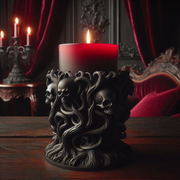 Eclipse of the Soul: A Gothic Candle Holder