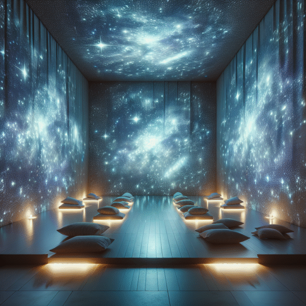 Starlit Sanctuary: Celestial Meditation Chamber